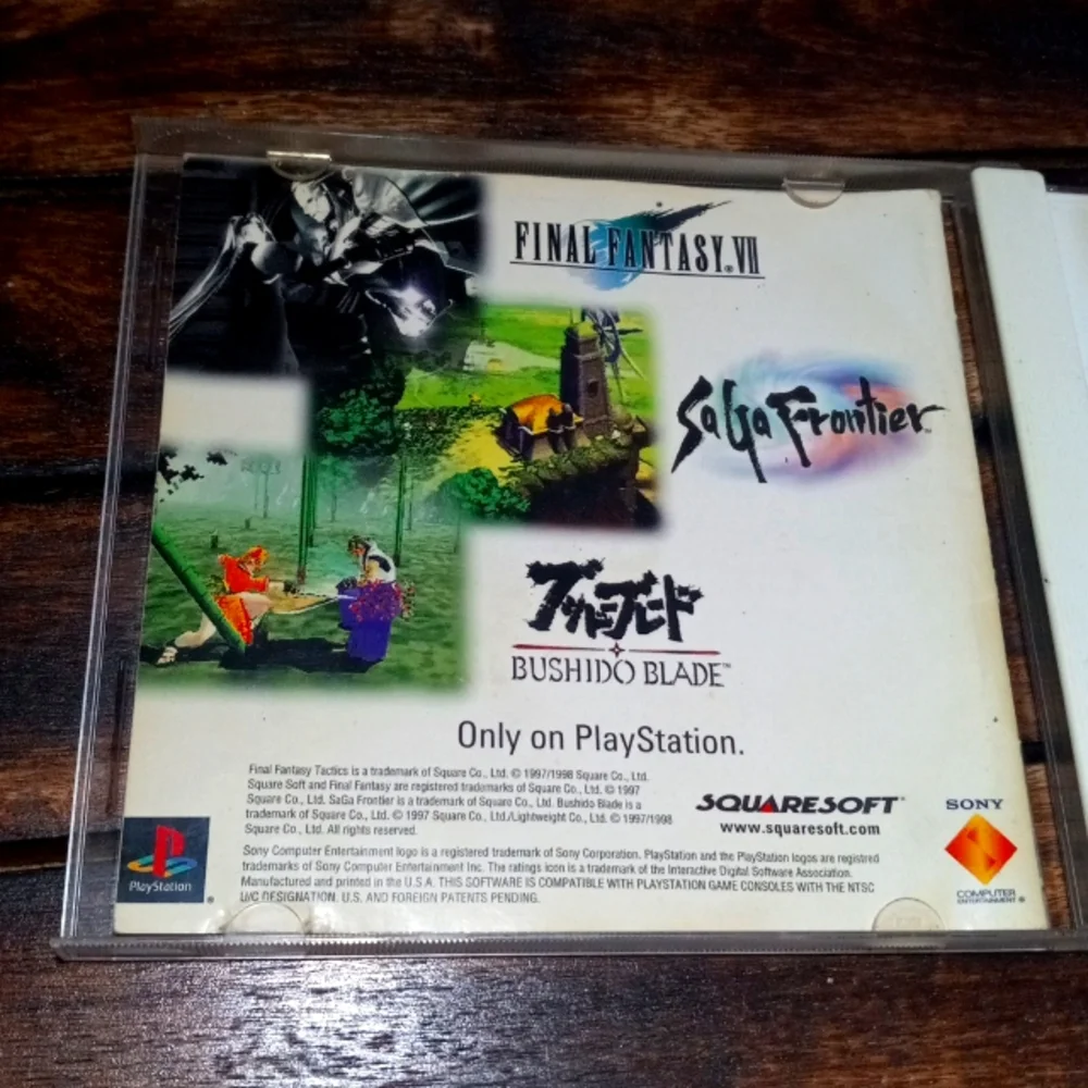 G-14 PS1 green label black disc- Final Fantasy Tactics game